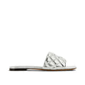 Bottega Veneta Silver Calfskin Sandals