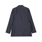 Brunello Cucinelli Blue Virgin Wool Coat