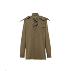 Prada Bicolor Cotton Dress Shirt