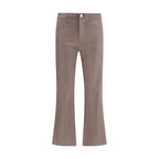 L'Agence Beige Cotton High-Waisted Jean