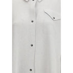 Fabiana Filippi Gray Wool Dress Shirt