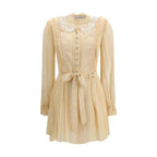 Self-Portrait Beige Viscose Casual Dress