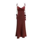Self-Portrait Bordeaux Polyester Cocktail Dress