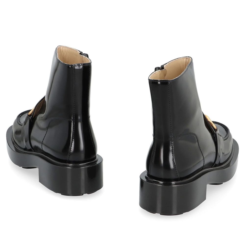 Bottega Veneta Black Calfskin Ankle Boots