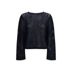 Allude Blue Wool Sweatshirt