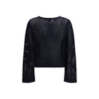 Allude Blue Wool Sweatshirt