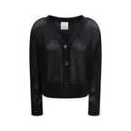 Allude Black Wool Cardigan