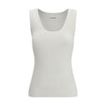P.A.R.O.S.H. Beige Cotton Sleeveles T-Shirt