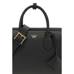 MCM Black Calf Leather Bos Taurus Handbag