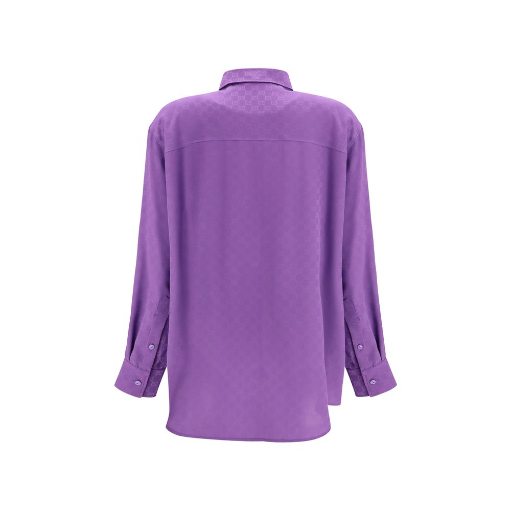 Gucci Purple Silk Shirt