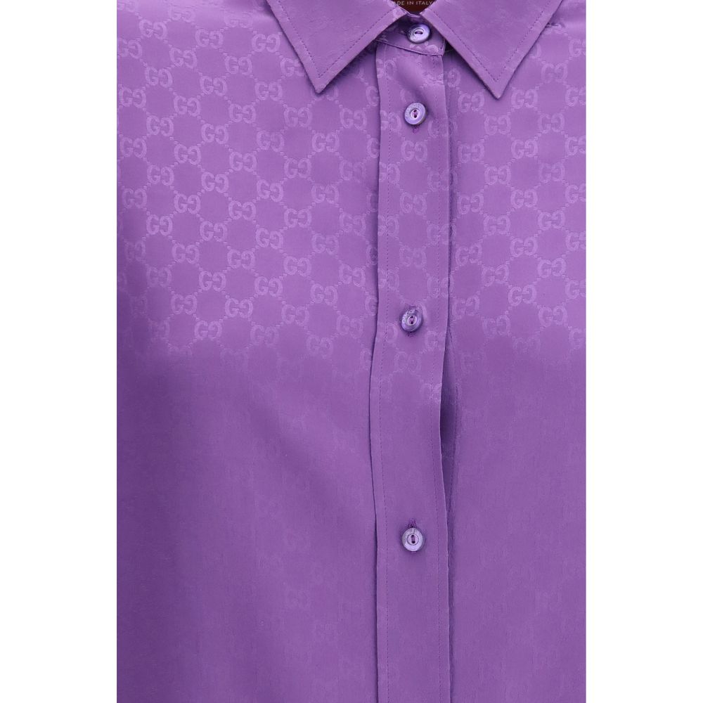 Gucci Purple Silk Shirt