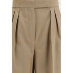 Max Mara Beige Wool Casual Pants