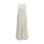 P.A.R.O.S.H. White Linen Casual Dress