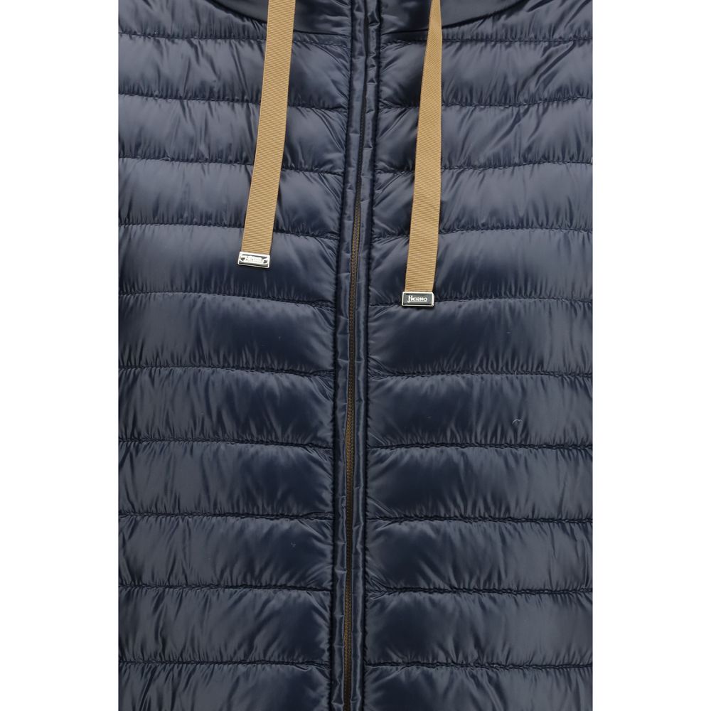 Herno Blue Polyester Coat