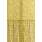 Kristina Ti Bicolor Silk Long Skirt