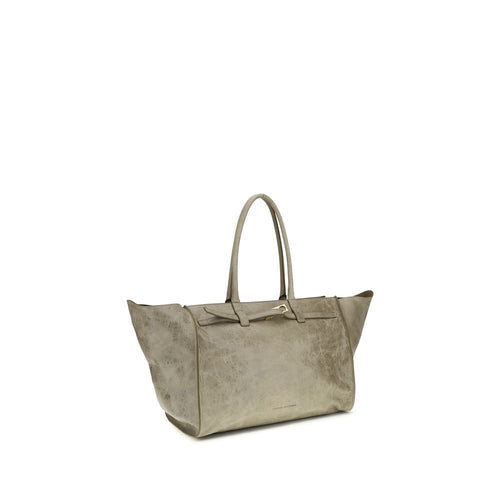 Benedetta Bruzziches Beige Calf Leather Bos Taurus Shoulder Bag