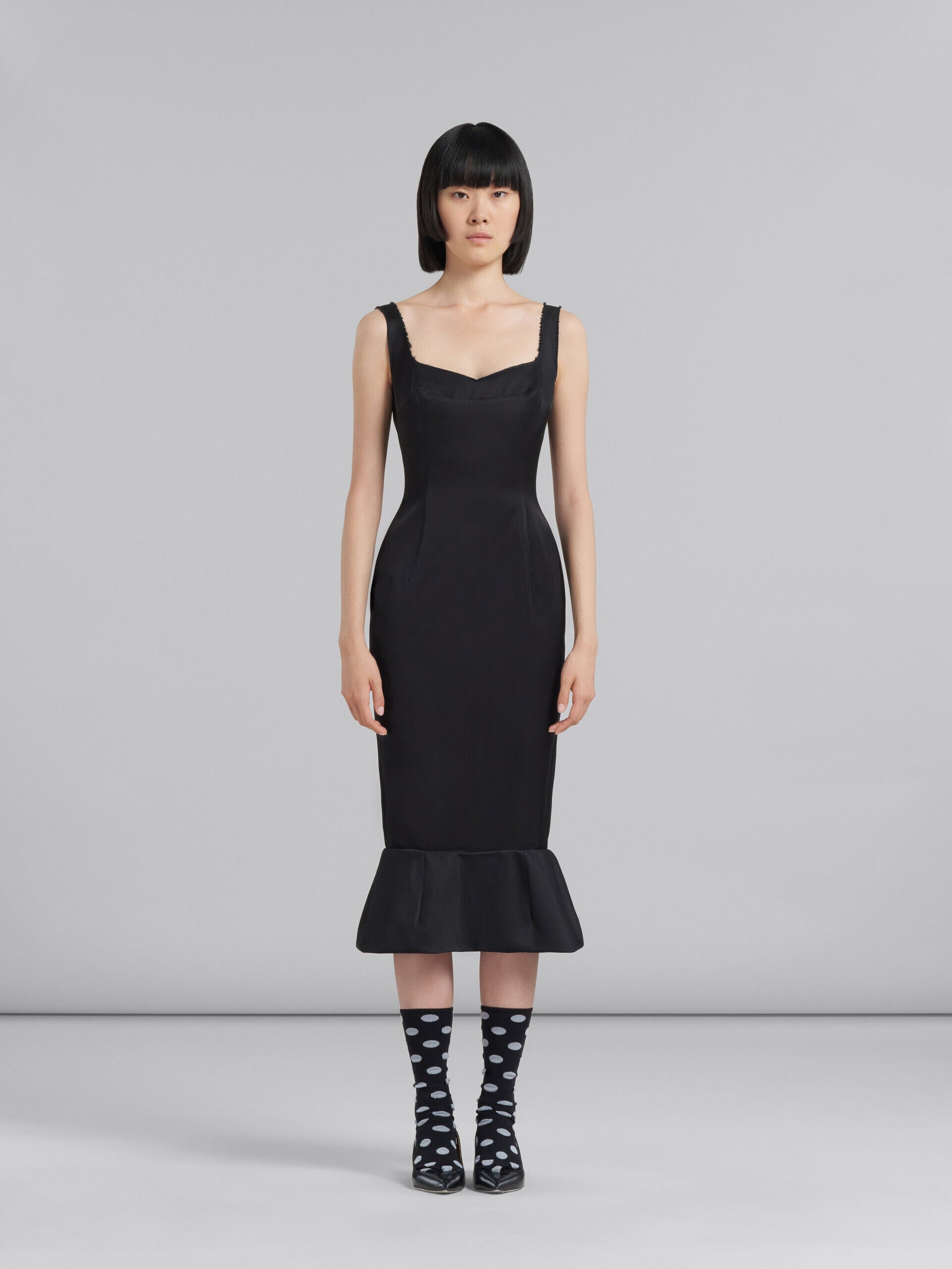 Marni Black Fibres Cocktail Dress