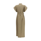Brunello Cucinelli Beige Cotton Casual Dress
