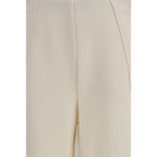 Max Mara Pure Beige Polyamide Flared Pants