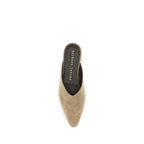 Herbert Levine Beige Calf Leather Bos Taurus Mules