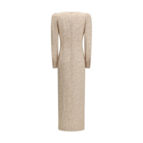 Alessandra Rich Beige Silk Casual Dress