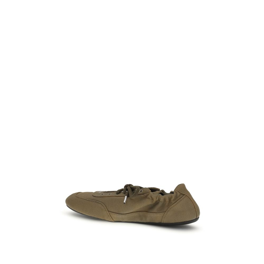 Prada Bicolor Cotton Athletic Sneakers