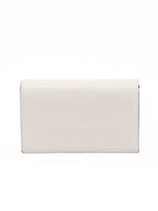 Jimmy Choo White Avenue Leather Shoulder Strap Bag