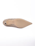 Jimmy Choo Light Bronze Crystal Love 85 Pumps