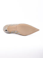 Jimmy Choo Gold Mix Crystal Love 85 Pumps