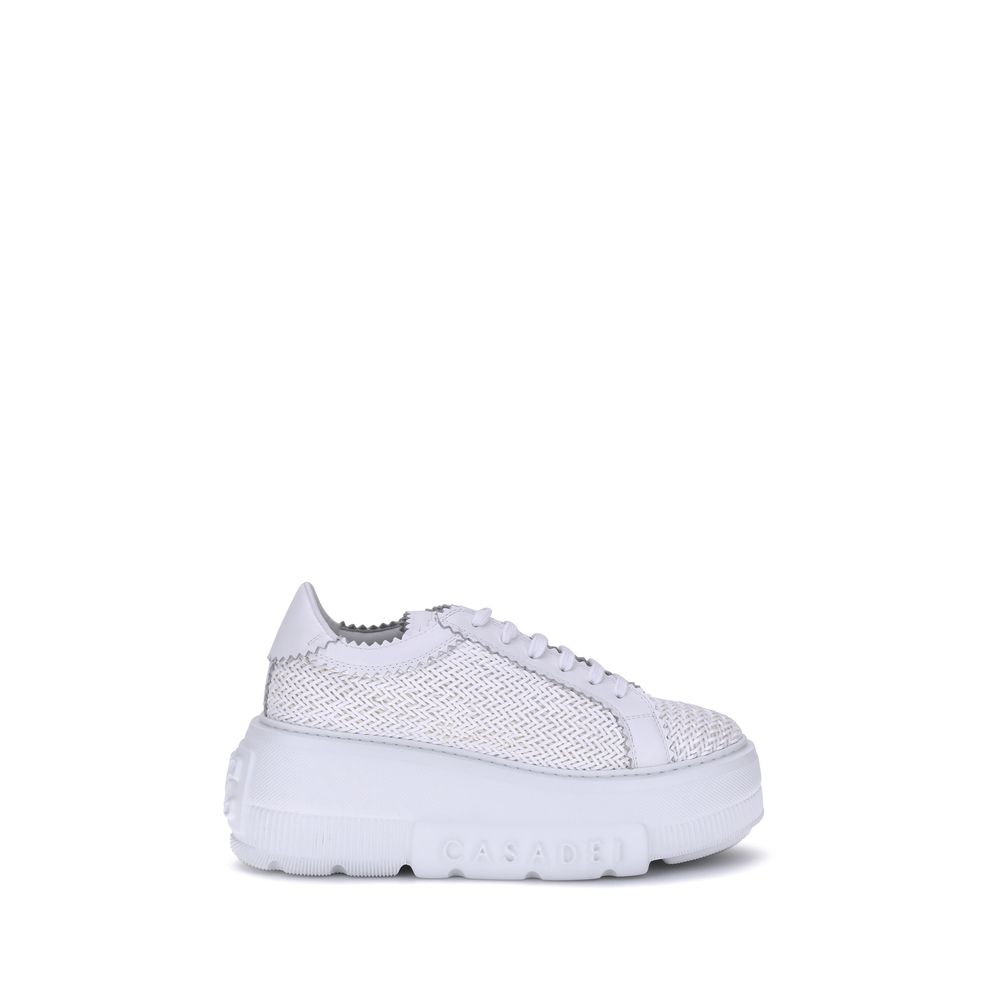 Casadei White Other Fibres Sneakers
