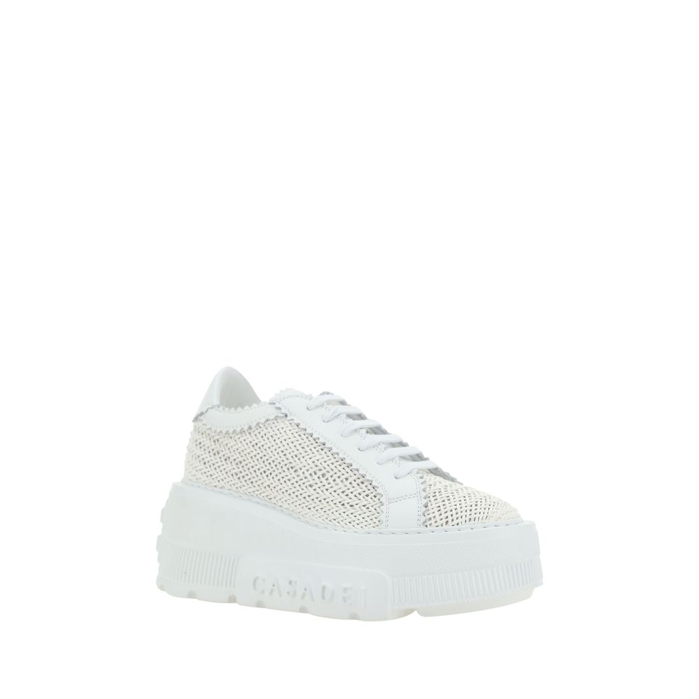Casadei White Other Fibres Sneakers