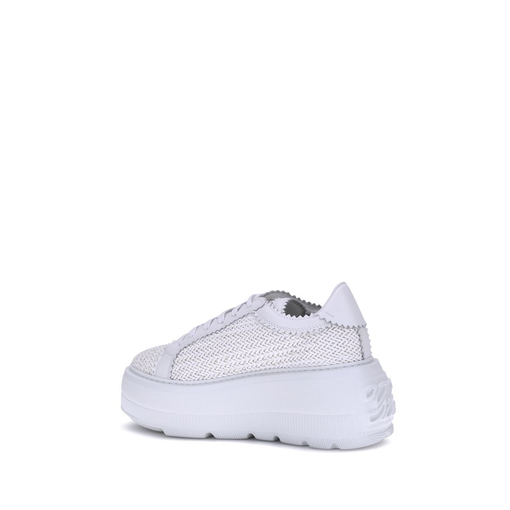 Casadei White Other Fibres Sneakers
