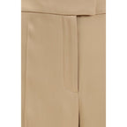 Valentino Beige Silk Dress Pants
