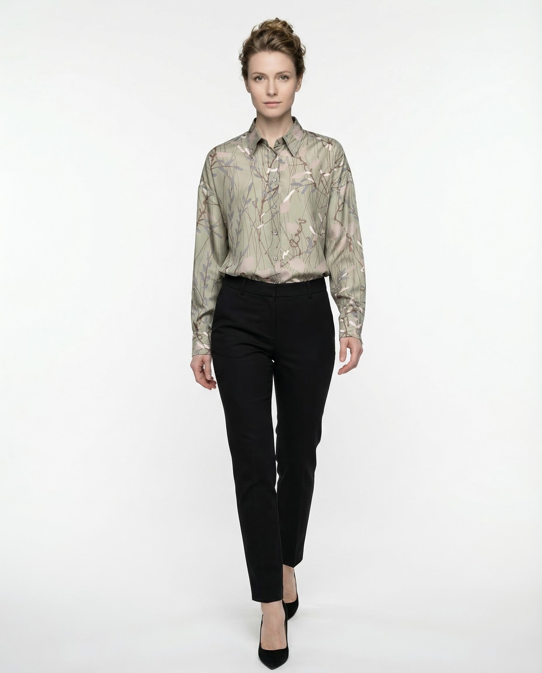 Brunello Cucinelli Bicolor Silk Pattern Shirt