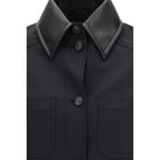 Max Mara Black Polyester Pattern Shirt