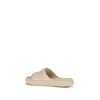 Moncler Beige Rubber Slippers