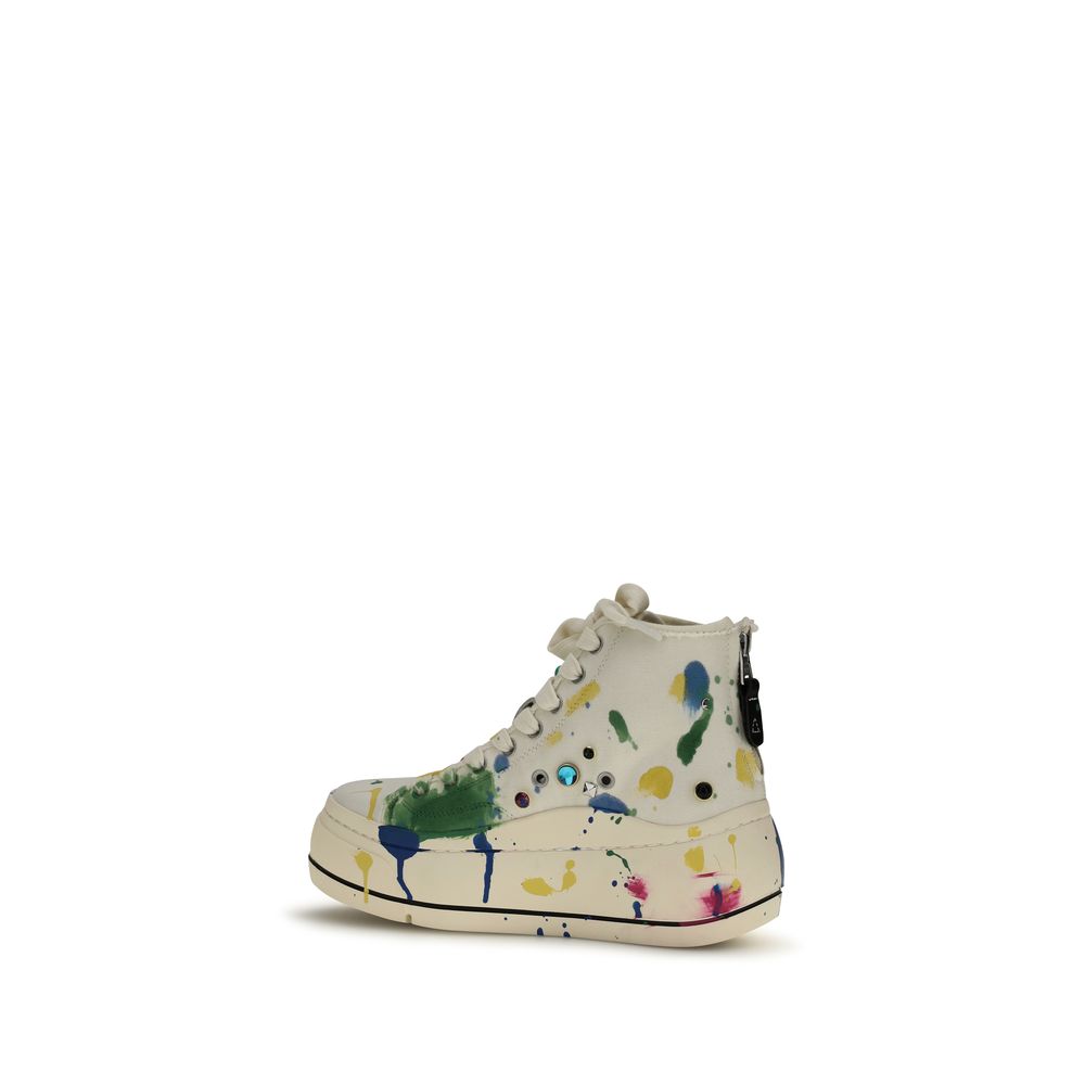 R13 Multicolor Cotton High Top Sneakers