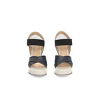 Cerruti 1881 Blue Calfskin Women Sandal