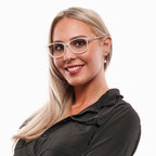 Swarovski White Metal & Plastic Glasses (Frames)