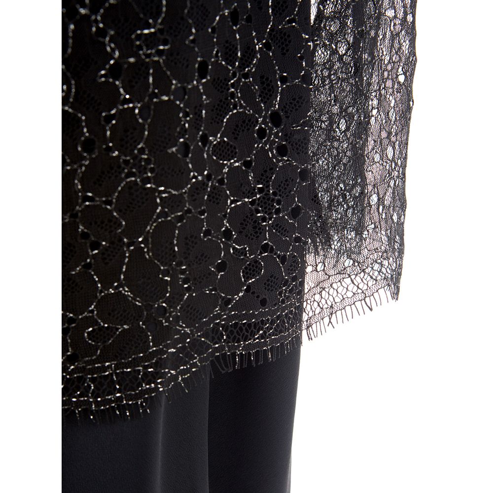 Lardini Black Nylon Casual Dress