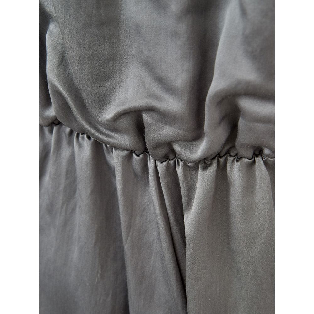 Lardini Gray Silk Casual Dress