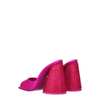 The Attico Pink Satin Platform Sandals