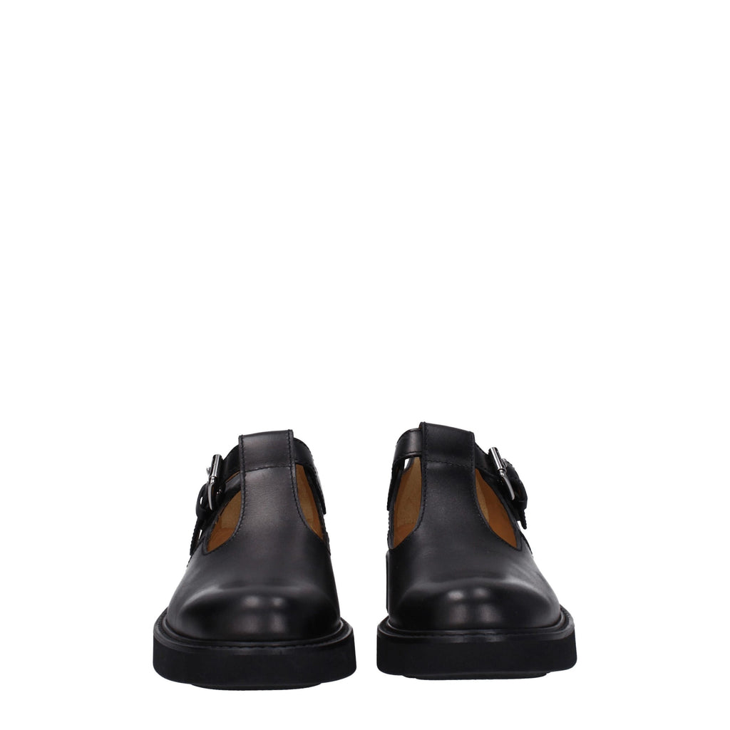 Church's Black Leather Oxfords And Derbies