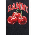 Ganni Black Wool Sweatshirt